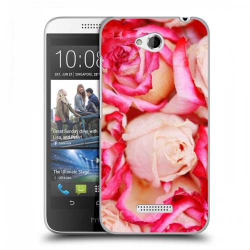 Дизайнерский пластиковый чехол для HTC Desire 616 Розы