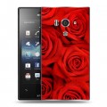 Дизайнерский пластиковый чехол для Sony Xperia acro S Розы