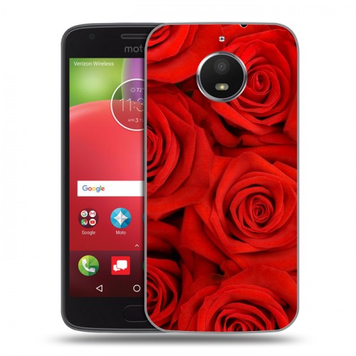 Дизайнерский силиконовый чехол для Motorola Moto E4 Plus Розы