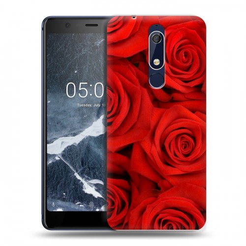 Дизайнерский пластиковый чехол для Nokia 5.1 Розы