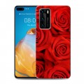 Дизайнерский пластиковый чехол для Huawei P40 Розы