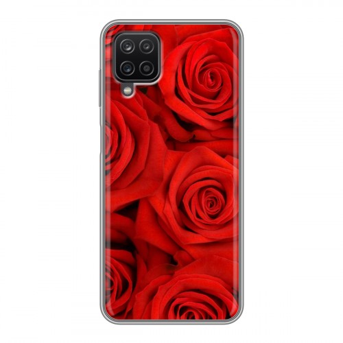 Дизайнерский пластиковый чехол для Samsung Galaxy A12 Розы