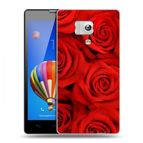 Дизайнерский силиконовый чехол для Huawei Honor 3 Розы
