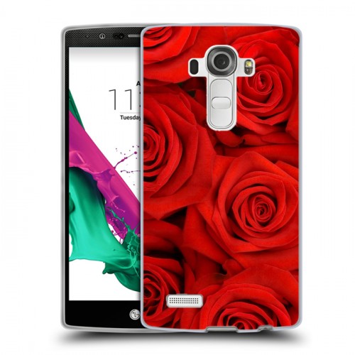 Дизайнерский силиконовый чехол для LG G4 Розы