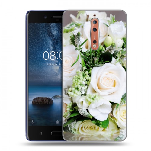 Дизайнерский пластиковый чехол для Nokia 8 Розы