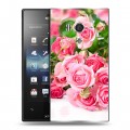 Дизайнерский пластиковый чехол для Sony Xperia acro S Розы