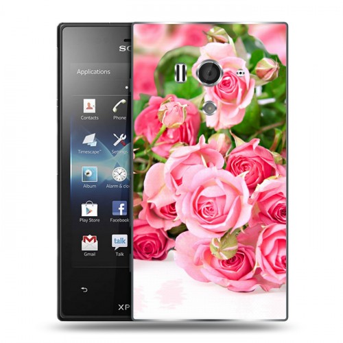 Дизайнерский пластиковый чехол для Sony Xperia acro S Розы