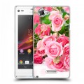 Дизайнерский пластиковый чехол для Sony Xperia L Розы