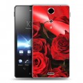 Дизайнерский пластиковый чехол для Sony Xperia TX Розы