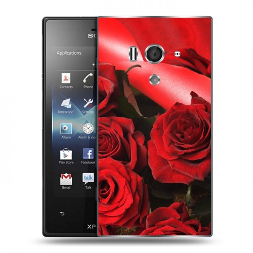 Дизайнерский пластиковый чехол для Sony Xperia acro S Розы