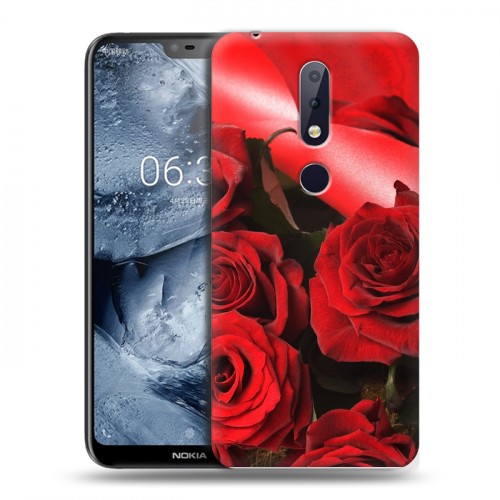 Дизайнерский пластиковый чехол для Nokia 6.1 Plus Розы