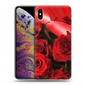 Дизайнерский силиконовый чехол для Iphone Xs Max Розы