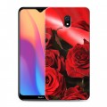 Дизайнерский силиконовый с усиленными углами чехол для Xiaomi RedMi 8A Розы