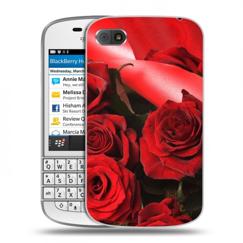 Дизайнерский пластиковый чехол для BlackBerry Q10 Розы