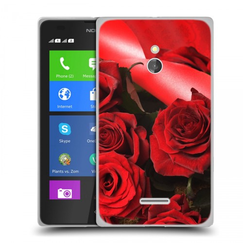 Дизайнерский силиконовый чехол для Nokia XL Розы