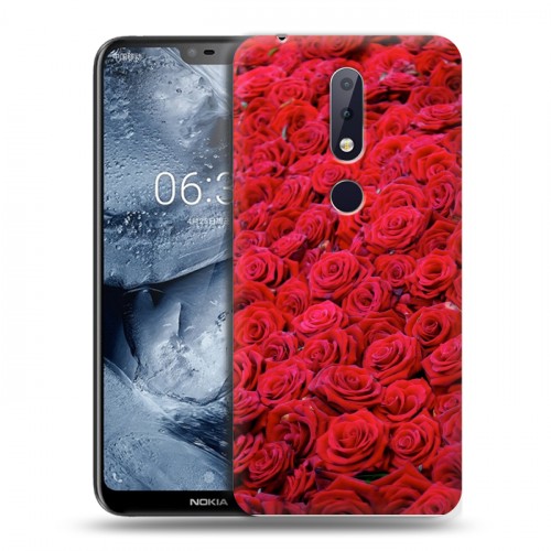 Дизайнерский силиконовый чехол для Nokia 6.1 Plus Розы