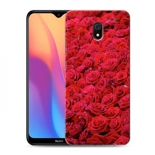 Дизайнерский силиконовый с усиленными углами чехол для Xiaomi RedMi 8A Розы