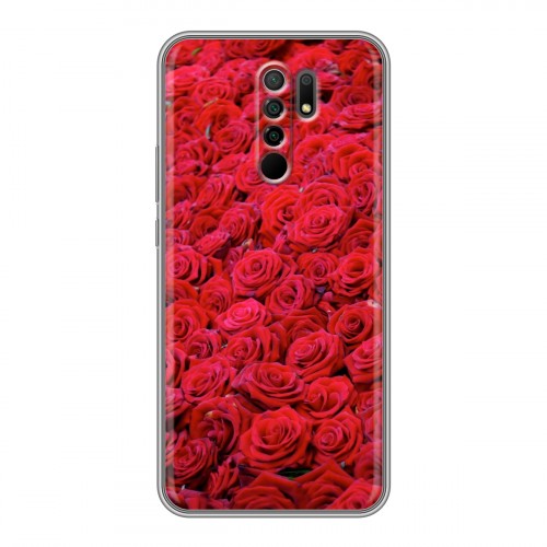 Дизайнерский силиконовый чехол для Xiaomi RedMi 9 Розы