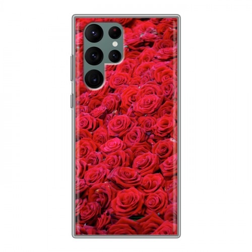 Дизайнерский пластиковый чехол для Samsung Galaxy S22 Ultra Розы