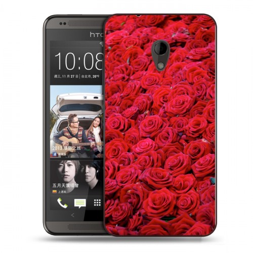 Дизайнерский пластиковый чехол для HTC Desire 700 Розы
