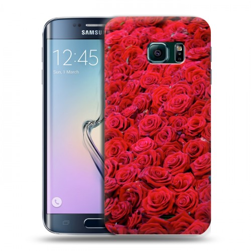 Дизайнерский пластиковый чехол для Samsung Galaxy S6 Edge Розы