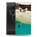 Дизайнерский пластиковый чехол для Sony Xperia XZs Свинки