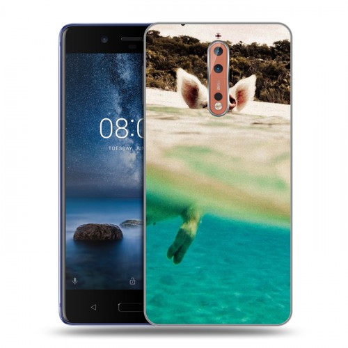 Дизайнерский пластиковый чехол для Nokia 8 Свинки