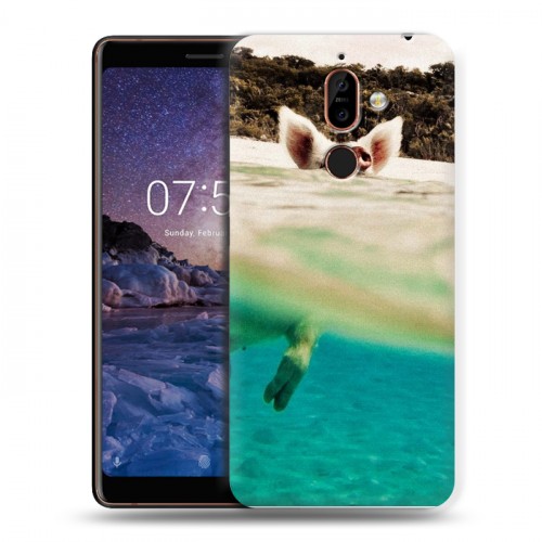 Дизайнерский пластиковый чехол для Nokia 7 Plus Свинки