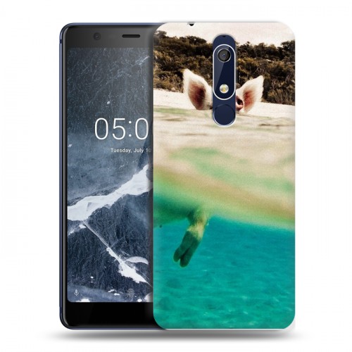 Дизайнерский пластиковый чехол для Nokia 5.1 Свинки