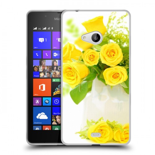 Дизайнерский пластиковый чехол для Microsoft Lumia 540 Розы