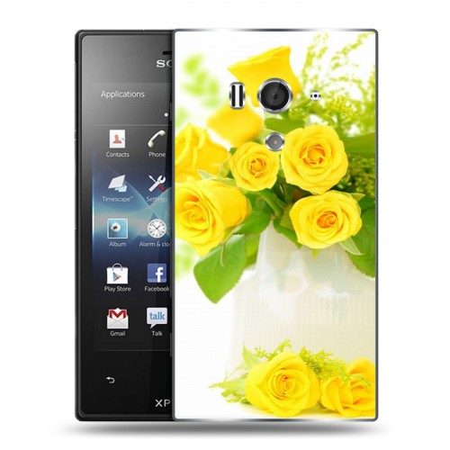 Дизайнерский пластиковый чехол для Sony Xperia acro S Розы