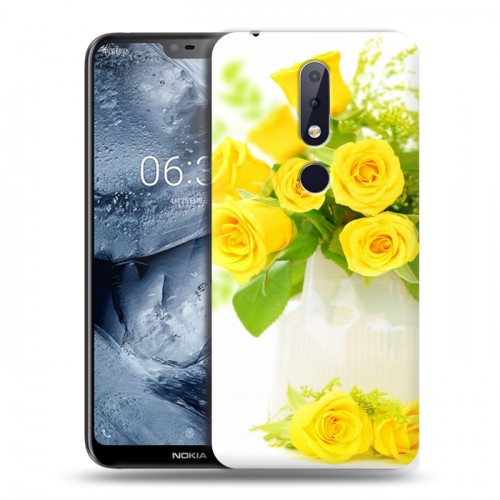 Дизайнерский силиконовый чехол для Nokia 6.1 Plus Розы