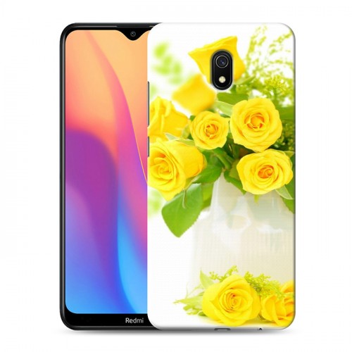 Дизайнерский силиконовый с усиленными углами чехол для Xiaomi RedMi 8A Розы