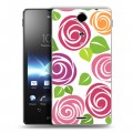 Дизайнерский пластиковый чехол для Sony Xperia TX Розы