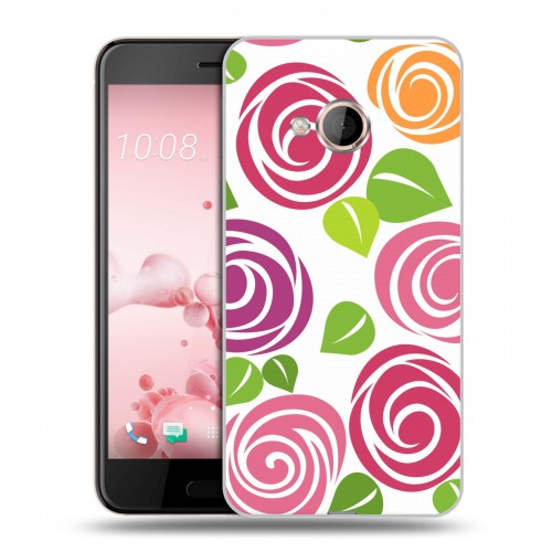 Дизайнерский силиконовый чехол для HTC U Play Розы