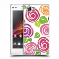 Дизайнерский пластиковый чехол для Sony Xperia L Розы