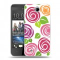 Дизайнерский пластиковый чехол для HTC Desire 300 Розы