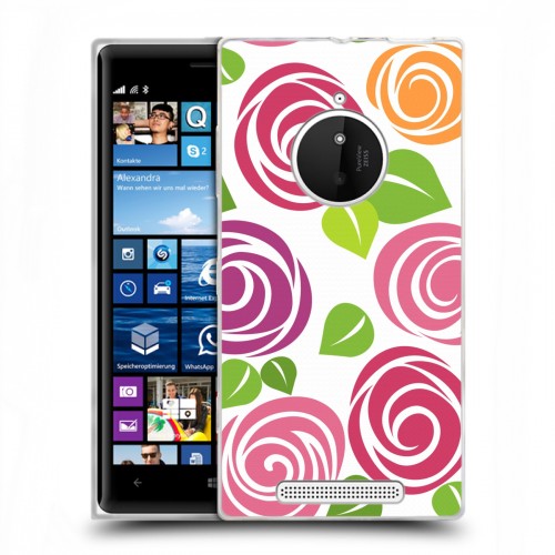 Дизайнерский пластиковый чехол для Nokia Lumia 830 Розы