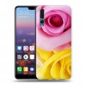 Дизайнерский силиконовый с усиленными углами чехол для Huawei P20 Pro Розы