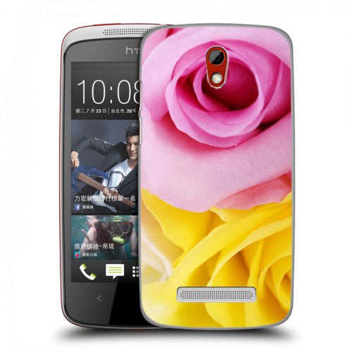 Дизайнерский пластиковый чехол для HTC Desire 500 Розы