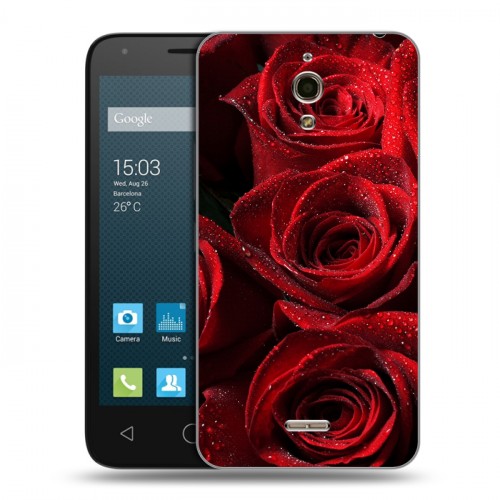 Дизайнерский силиконовый чехол для Alcatel One Touch Pixi 4 (6) Розы