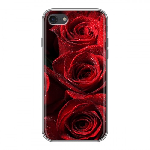 Дизайнерский силиконовый с усиленными углами чехол для Iphone 7 Розы