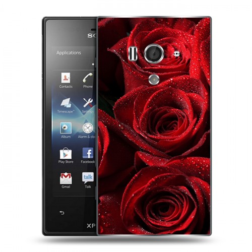 Дизайнерский пластиковый чехол для Sony Xperia acro S Розы