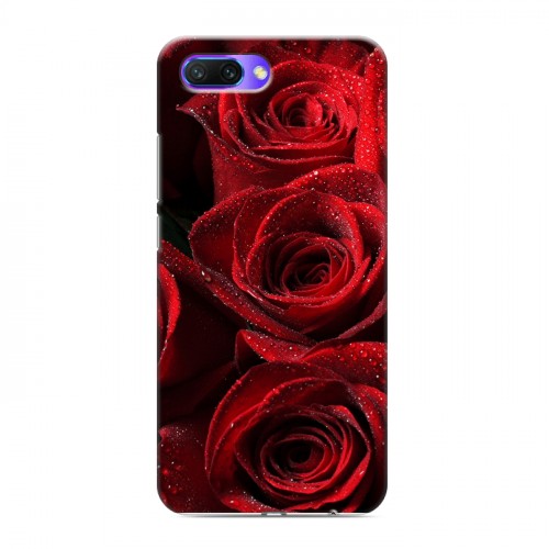 Дизайнерский силиконовый с усиленными углами чехол для Huawei Honor 10 Розы