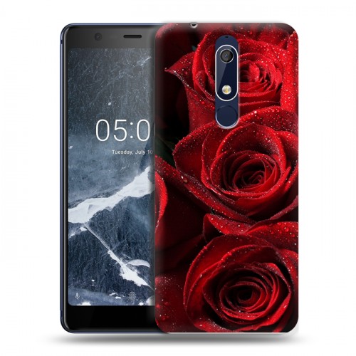 Дизайнерский пластиковый чехол для Nokia 5.1 Розы