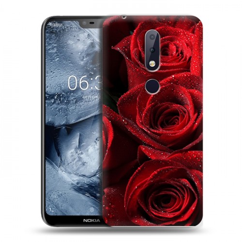 Дизайнерский пластиковый чехол для Nokia 6.1 Plus Розы