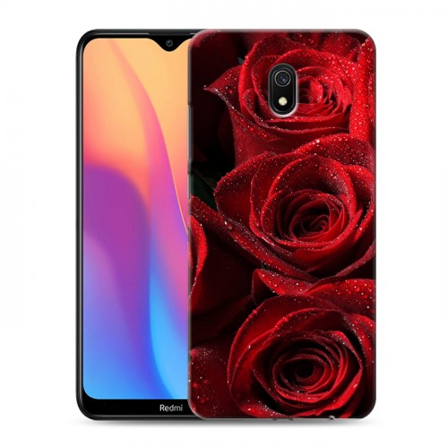 Дизайнерский силиконовый с усиленными углами чехол для Xiaomi RedMi 8A Розы