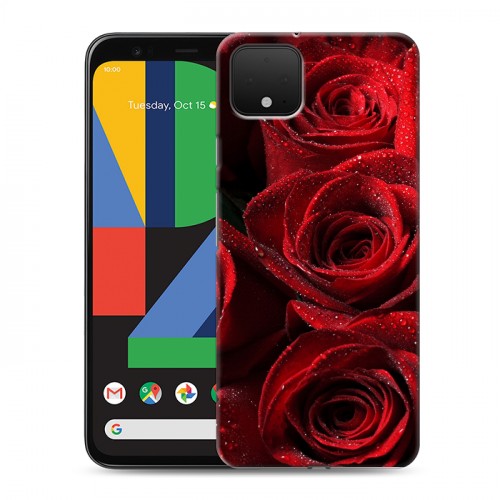 Дизайнерский пластиковый чехол для Google Pixel 4 Розы