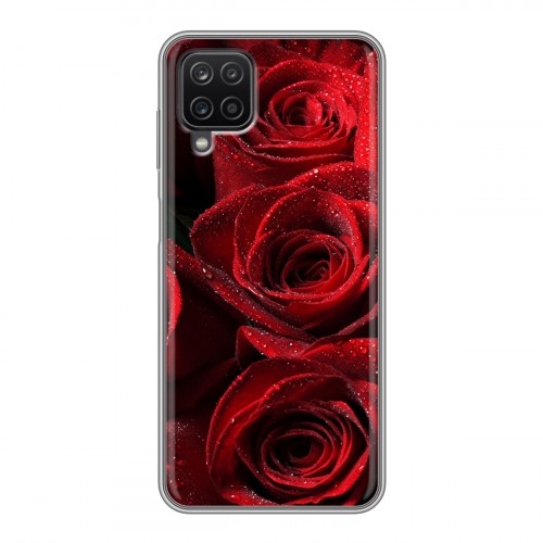 Дизайнерский пластиковый чехол для Samsung Galaxy A12 Розы