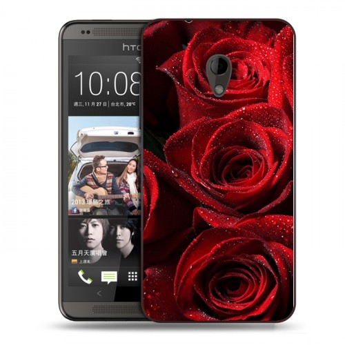 Дизайнерский силиконовый чехол для HTC Desire 700 Розы